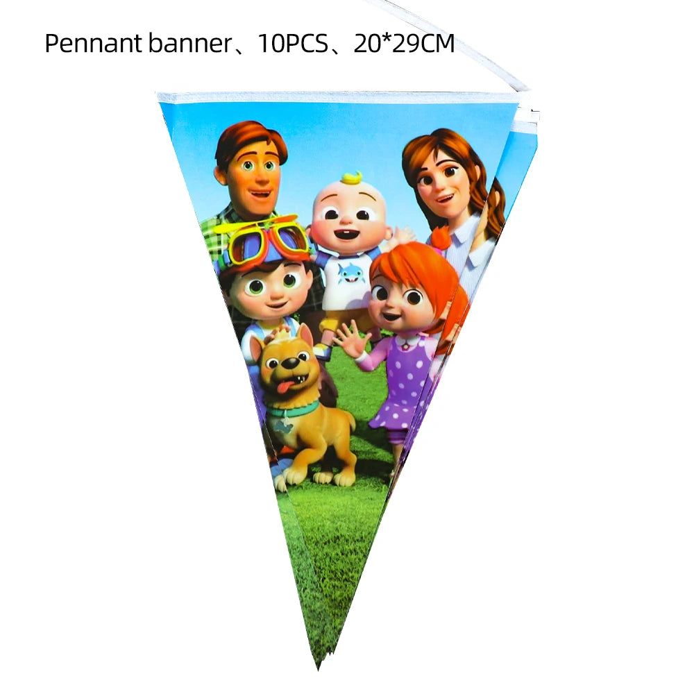 Cartoon Melon Theme Party Tableware – Plates, Napkins & Tablecloth Set - LucyFunParty