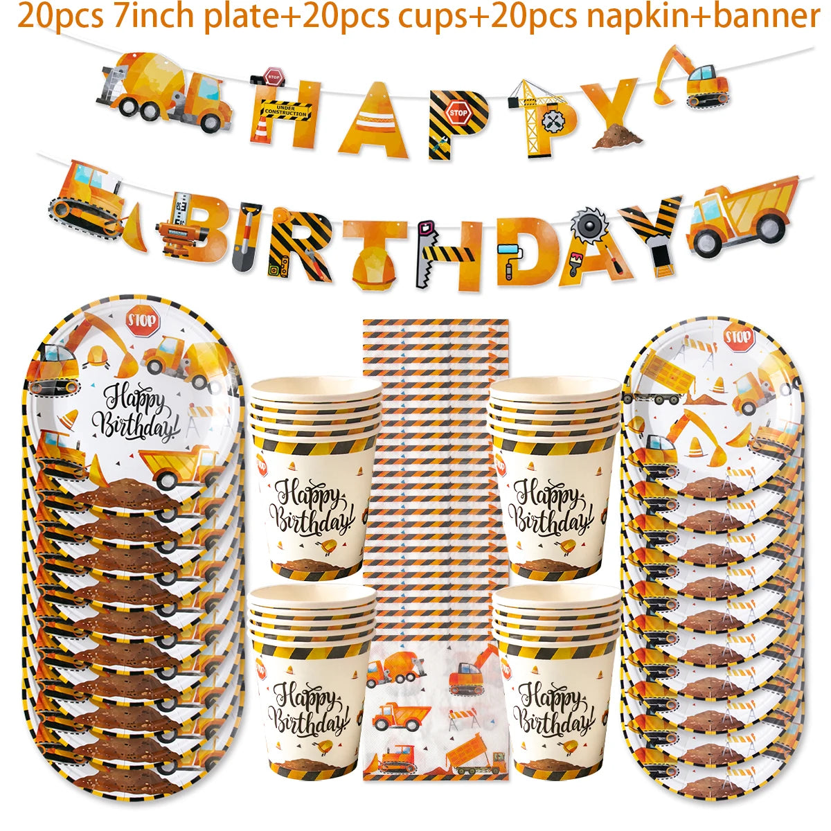 Construction Themed Party Decorations - LucyFunParty