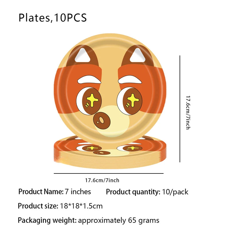 Bluey Theme Party Tableware – Disposable Plates, Cups & Napkins Set - LucyFunParty