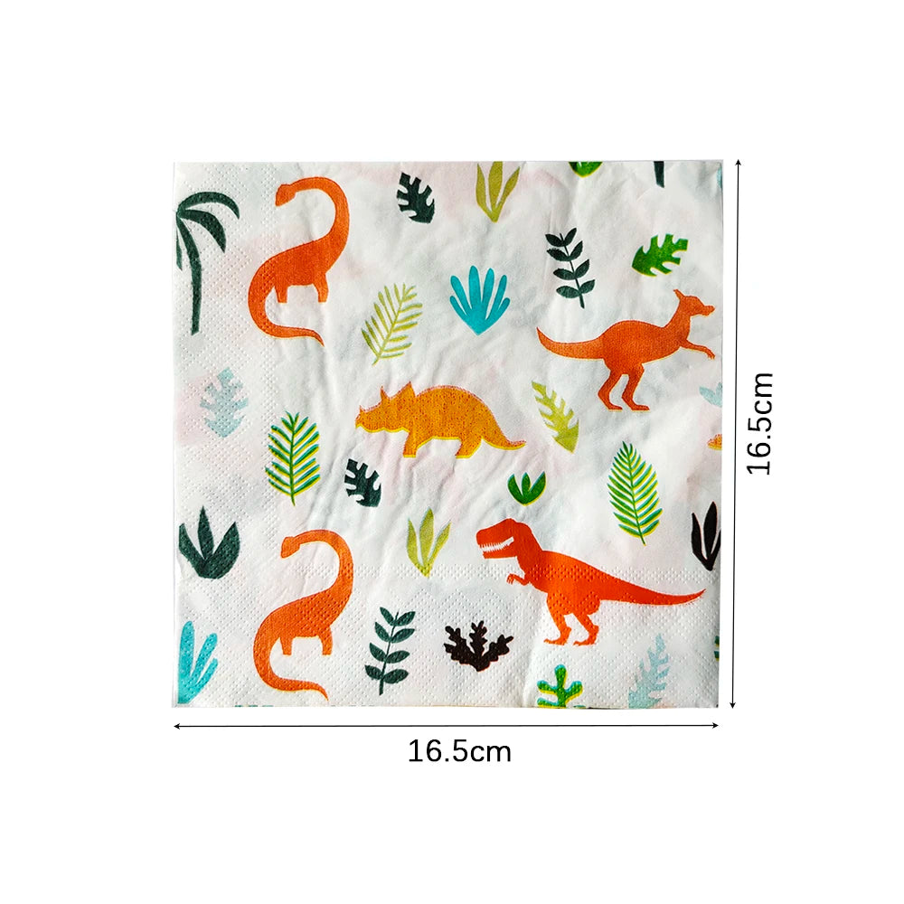 Dinosaur Theme Party Tableware – Disposable Plates, Cups & Tablecloth Set - LucyFunParty