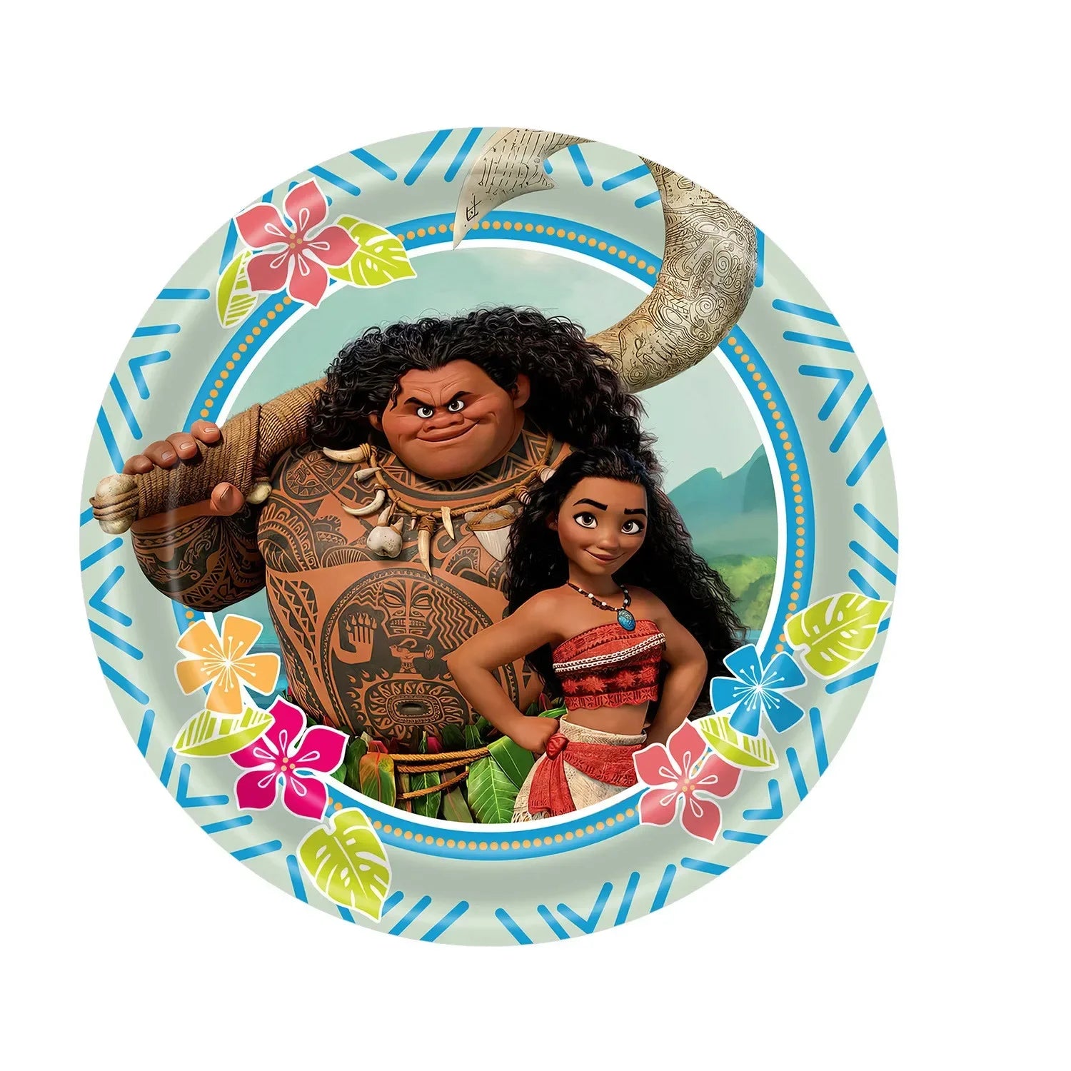 Moana Theme Party Tableware – Disposable Cups, Plates & Flags for Kids - LucyFunParty