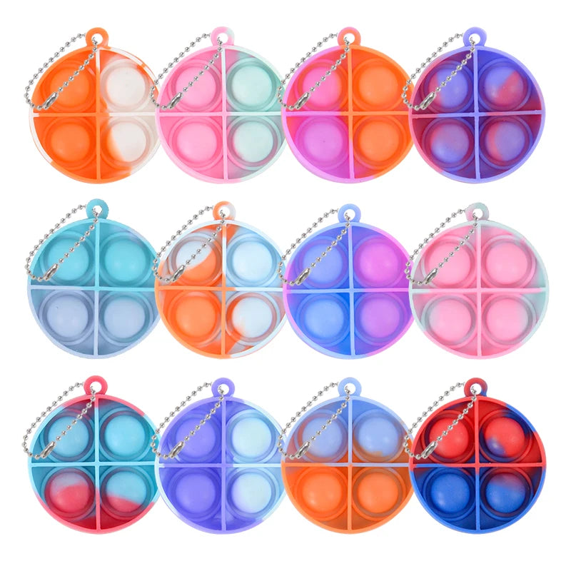 Mini Pop Fidget Keychain – Stress Relief & Sensory Toy - LucyFunParty