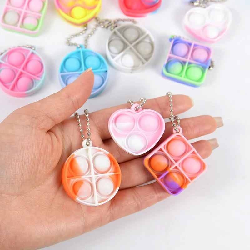 Mini Pop Fidget Keychain – Stress Relief & Sensory Toy - LucyFunParty