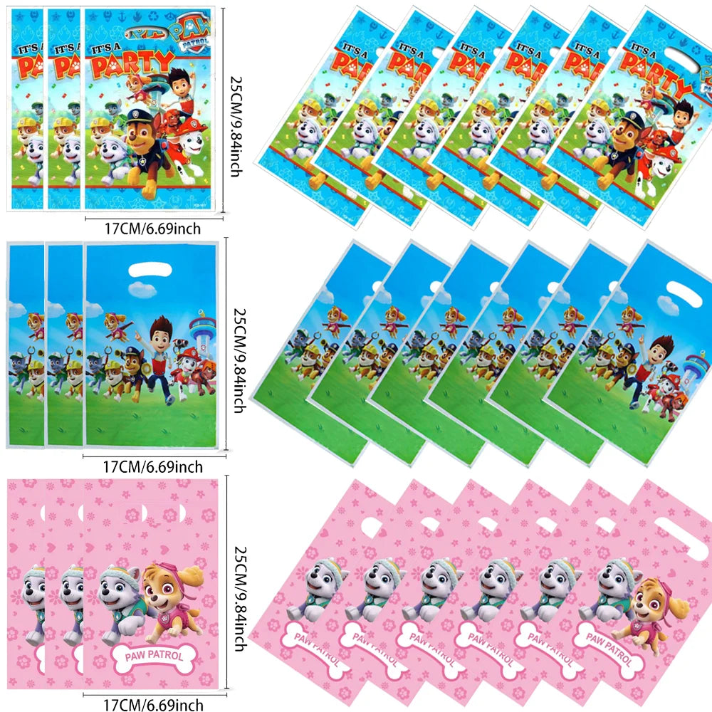 Paw Patrol Skye Theme Gift Bags – Plastic Candy Loot Bags for Kids' Party Favors - LucyFunParty