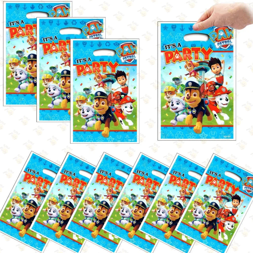 Paw Patrol Skye Theme Gift Bags – Plastic Candy Loot Bags for Kids' Party Favors - LucyFunParty