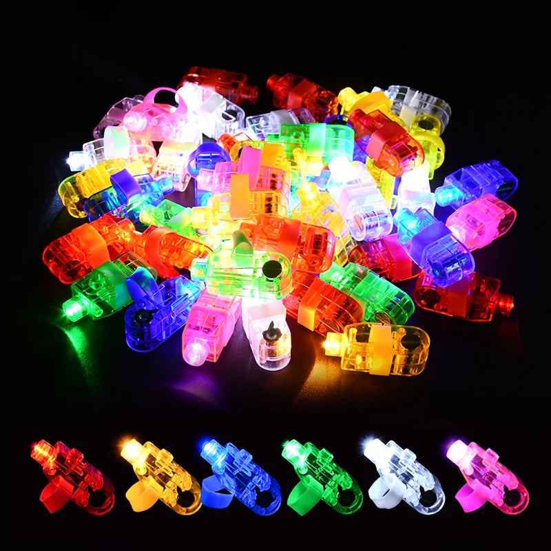 30/60/100pcs LED Finger Lights – Fun Party Favors for Kids & Events - LucyFunParty