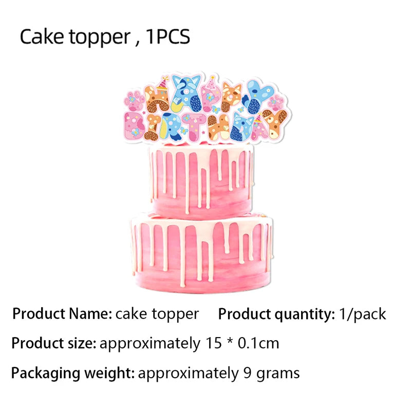 Bluey Theme Party Tableware – Disposable Plates, Cups & Napkins Set - LucyFunParty