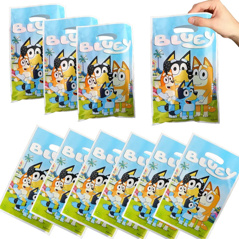 Bluey Theme Party Gift Bags – Disposable Candy Bags & Decorations - LucyFunParty