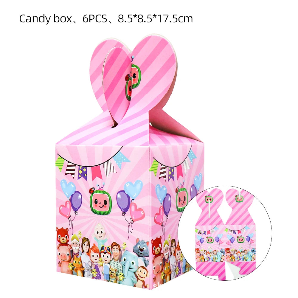 Cartoon Melon Theme Party Tableware – Plates, Napkins & Tablecloth Set - LucyFunParty