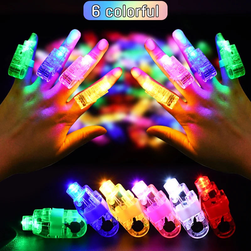 30/60/100pcs LED Finger Lights – Fun Party Favors for Kids & Events - LucyFunParty