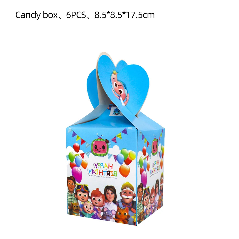 Cartoon Melon Theme Party Tableware – Plates, Napkins & Tablecloth Set - LucyFunParty