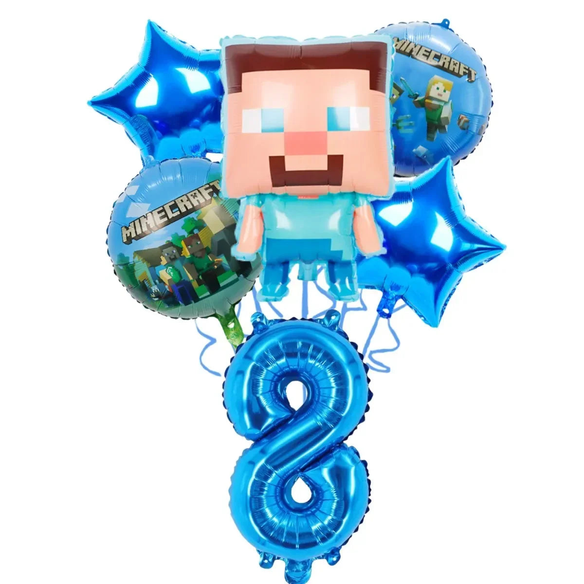 Pixel Game Theme Party Set – Balloons, Tableware & Decorations - LucyFunParty