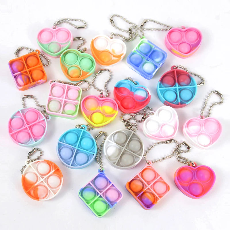 Mini Pop Fidget Keychain – Stress Relief & Sensory Toy - LucyFunParty