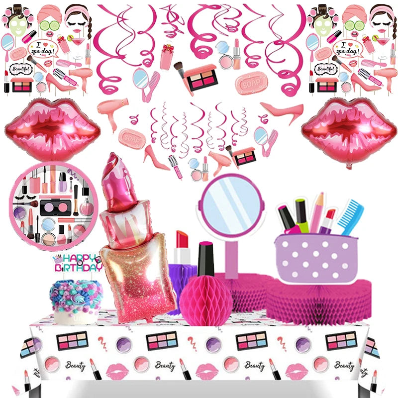Spa Makeup Party Supplies – Disposable Tableware, Balloons & Decorations - LucyFunParty