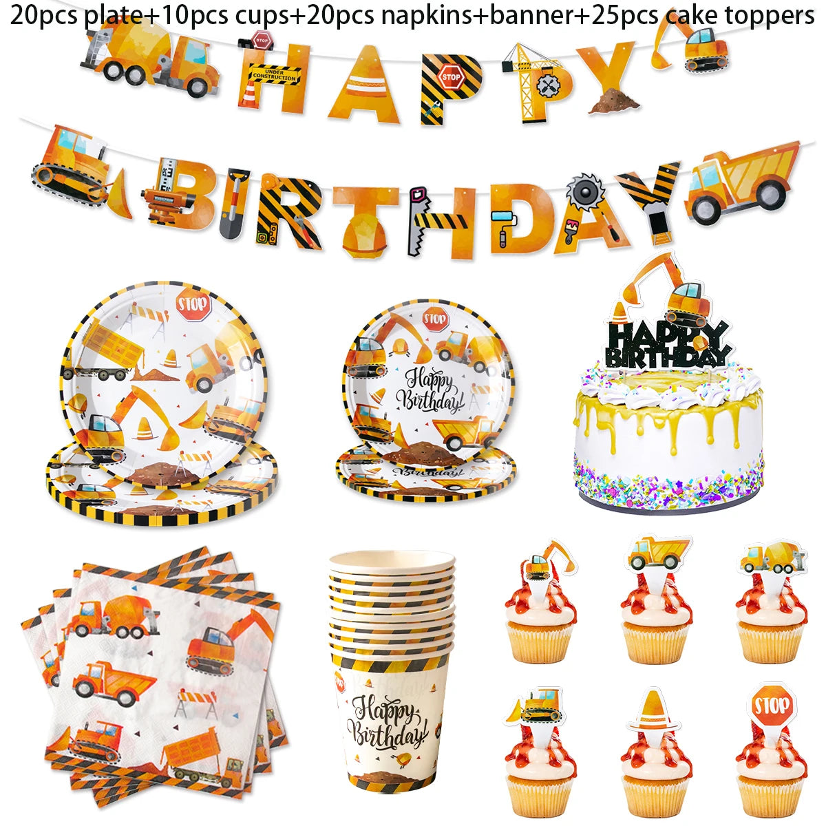 Construction Themed Party Decorations - LucyFunParty