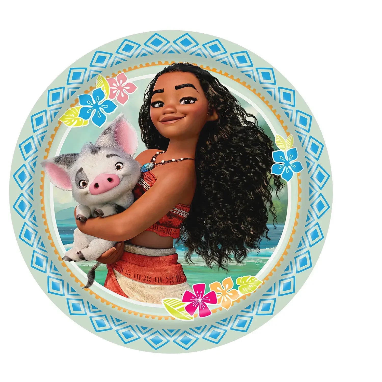 Moana Theme Party Tableware – Disposable Cups, Plates & Flags for Kids - LucyFunParty